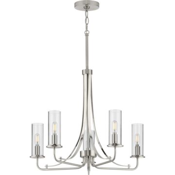 Riley 5-Light Chandelier in Brushed Nickel