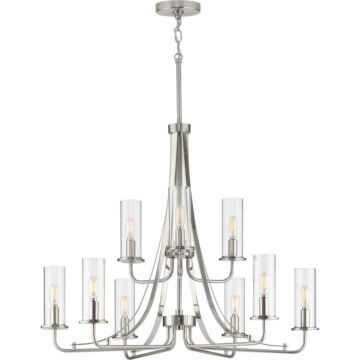 Riley 9-Light Chandelier in Brushed Nickel