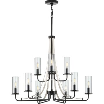 Riley 9-Light Chandelier in Black