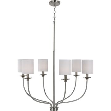 Bonita 6-Light Foyer Chandelier in Brushed Nickel