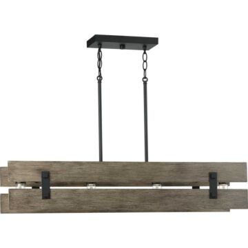 Hemsworth 4-Light Island Chandelier in Black