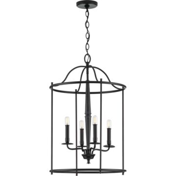 Durrell 4-Light Foyer Pendant in Black