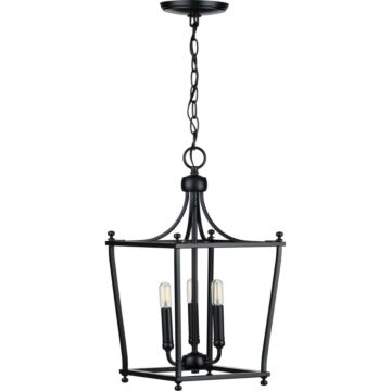 Parkhurst 3-Light Foyer Pendant in Black