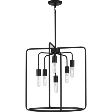 Bonn 6-Light Pendant in Black