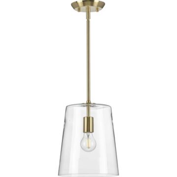 Clarion 1-Light Pendant in Satin Brass