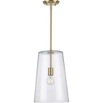 Clarion 1-Light Pendant in Satin Brass