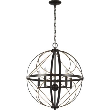 Brandywine 5-Light Pendant in Antique Bronze