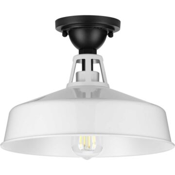 Cedar Springs 1-Light Semi-Flush Mount in White