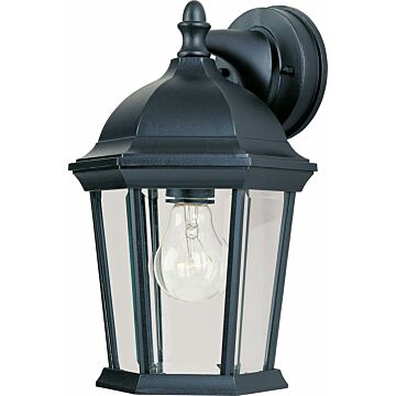 Builder Cast One Light Outdoor Wall Lantern in Black by Maxim