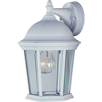 Builder Cast One Light Outdoor Wall Lantern in White by Maxim