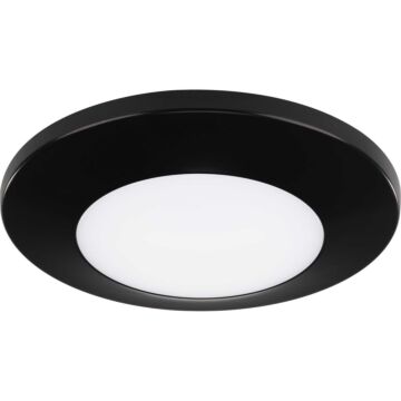 Emblem LED 1-Light LED Flush Mount in Antique Bronze