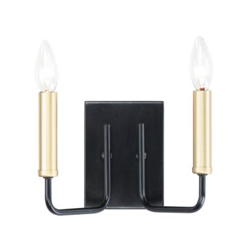 Sullivan Two Light Wall Sconce in Black   Gold by Maxim