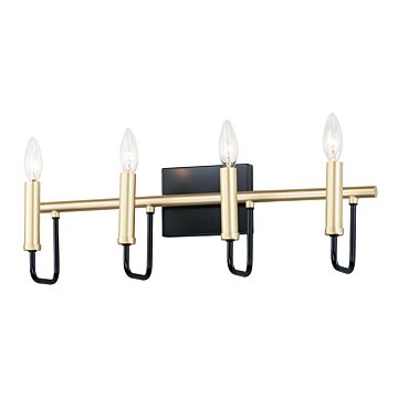 Sullivan Four Light Wall Sconce in Black   Gold by Maxim