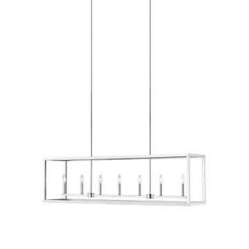 Generation Lighting Moffet Street 7-Light Kitchen Island Light in Brushed Nickel