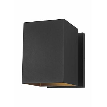 Pohl One Light Outdoor Wall Lantern in Black by Visual Comfort Studio