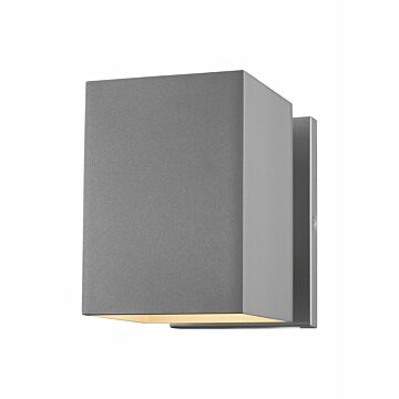 Pohl One Light Outdoor Wall Lantern in Painted Brushed Nickel by Visual Comfort Studio