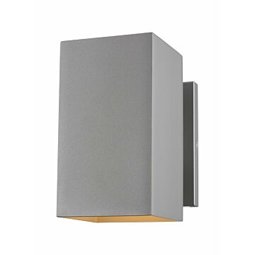 Pohl One Light Outdoor Wall Lantern in Painted Brushed Nickel by Visual Comfort Studio