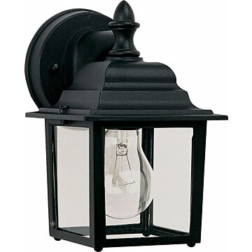 Builder Cast One Light Outdoor Wall Lantern in Black by Maxim