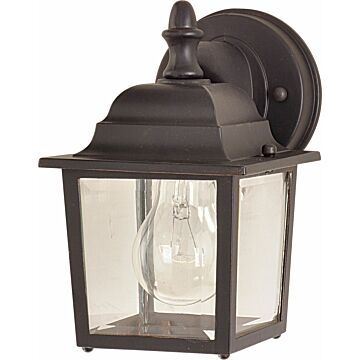 Builder Cast One Light Outdoor Wall Lantern in Empire Bronze by Maxim