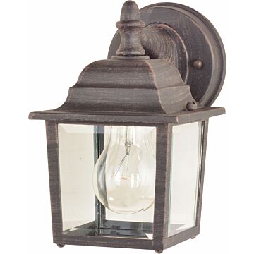 Builder Cast One Light Outdoor Wall Lantern in Rust Patina by Maxim