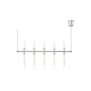 Linger LED Suspension in Polished Nickel by Visual Comfort Modern