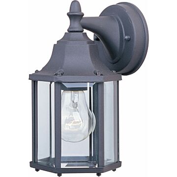 Builder Cast One Light Outdoor Wall Lantern in Black by Maxim