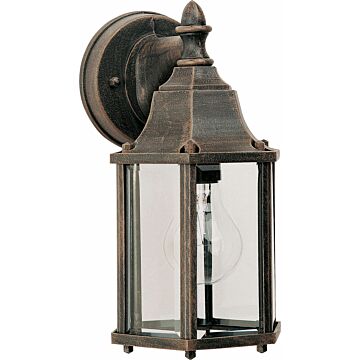 Builder Cast One Light Outdoor Wall Lantern in Rust Patina by Maxim