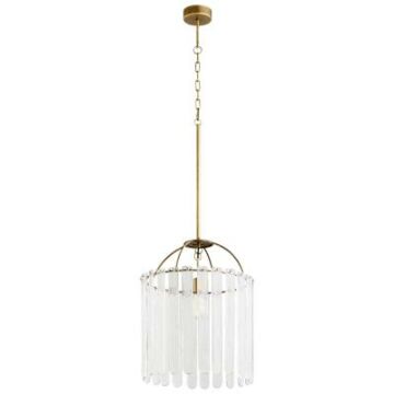  Linden Glass Pendant Light in Antique Bronze