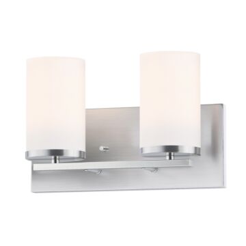 Lateral Two Light Bath Vanity in Satin Nickel by Maxim