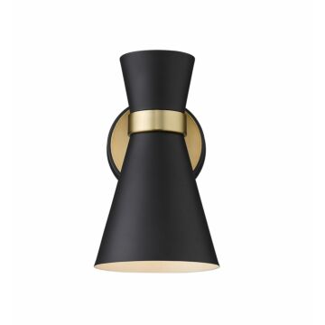 Soriano Wall Sconce in Matte Black + Heritage Brass by Z-Lite