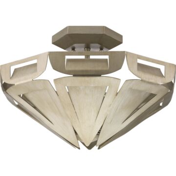 Point Dume-Yerba 3-Light Semi-Flush Mount in Silver Ridge