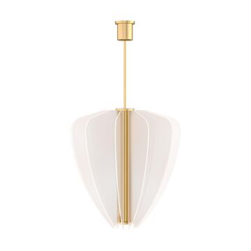 Nyra LED Chandelier in Plated Brass by Visual Comfort Modern