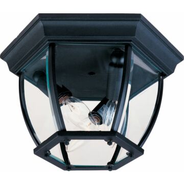 Crown Hill Three Light Outdoor Ceiling Mount in Black by Maxim