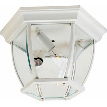 Crown Hill Three Light Outdoor Ceiling Mount in White by Maxim
