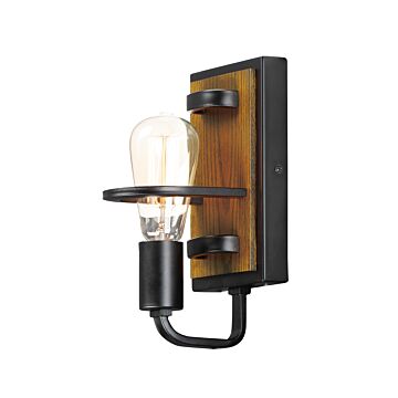 Black Forest One Light Wall Sconce in Black   Ashbury by Maxim