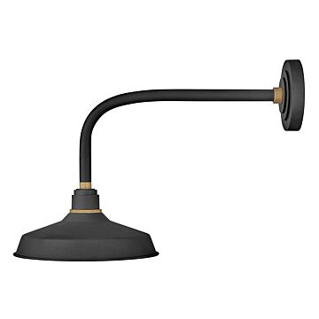 Hinkley Foundry Classic 1-Light Outdoor Wall Light In Textured Black