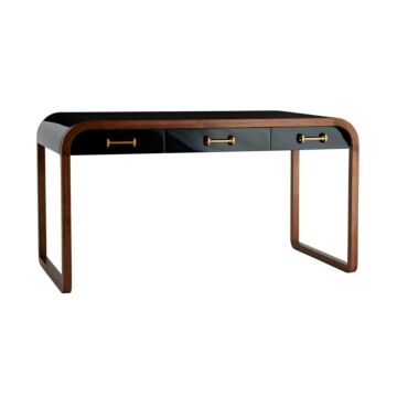 Victoria Desk in Black Gloss Lacquer by Arteriors