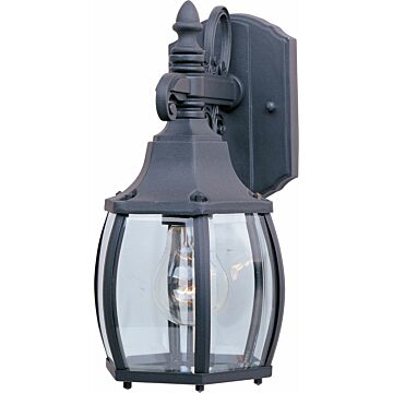 Crown Hill One Light Outdoor Wall Lantern in Black by Maxim