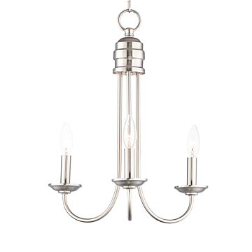 Logan Three Light Pendant in Satin Nickel by Maxim