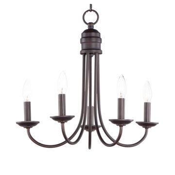 Logan Five Light Chandelier in Oil Rubbed Bronze by Maxim