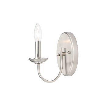 Logan One Light Wall Sconce in Satin Nickel by Maxim