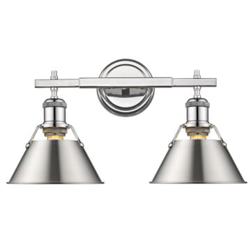 Orwell CH Two Light Bath Vanity in Chrome by Golden