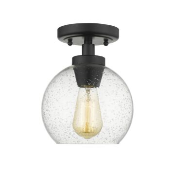 Galveston BLK One Light Flush Mount in Matte Black by Golden