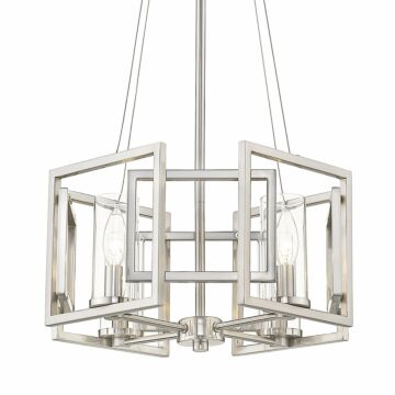 Marco PW Four Light Pendant in Pewter by Golden