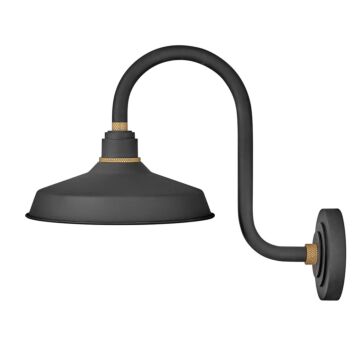 Hinkley Foundry Classic 1-Light Outdoor Wall Light In Textured Black
