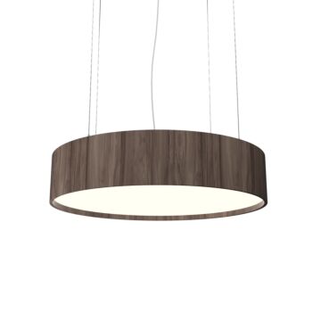 Cylindrical 3-Light Pendant in American Walnut