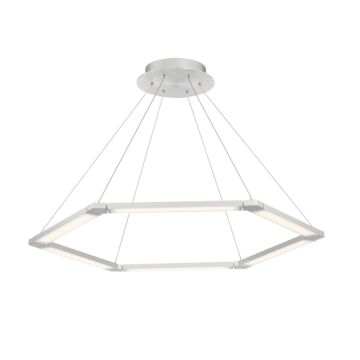 Lune LED Chandelier in Brushed Aluminum by W.A.C. Lighting