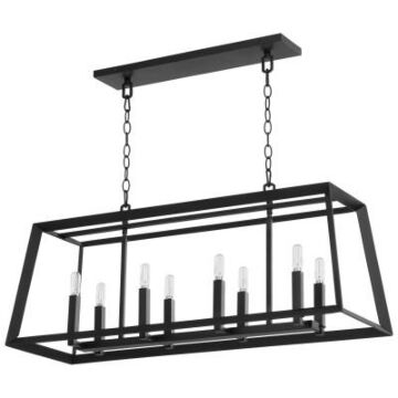 Cyan Design Hyperion 8 Light 37 Inch Kitchen Island Light in Noir