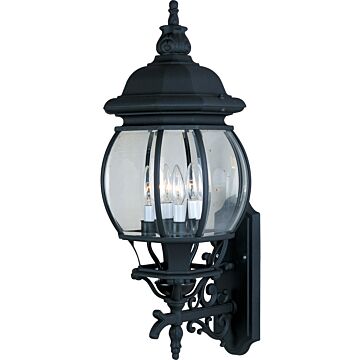 Crown Hill Four Light Outdoor Wall Lantern in Black by Maxim