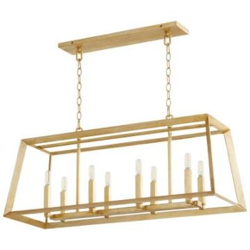 Cyan Design Hyperion 8 Light Kitchen Island Light in Aged Silver Leaf